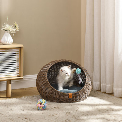 Wicker fashion cat bed canada